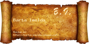Barta Imelda névjegykártya